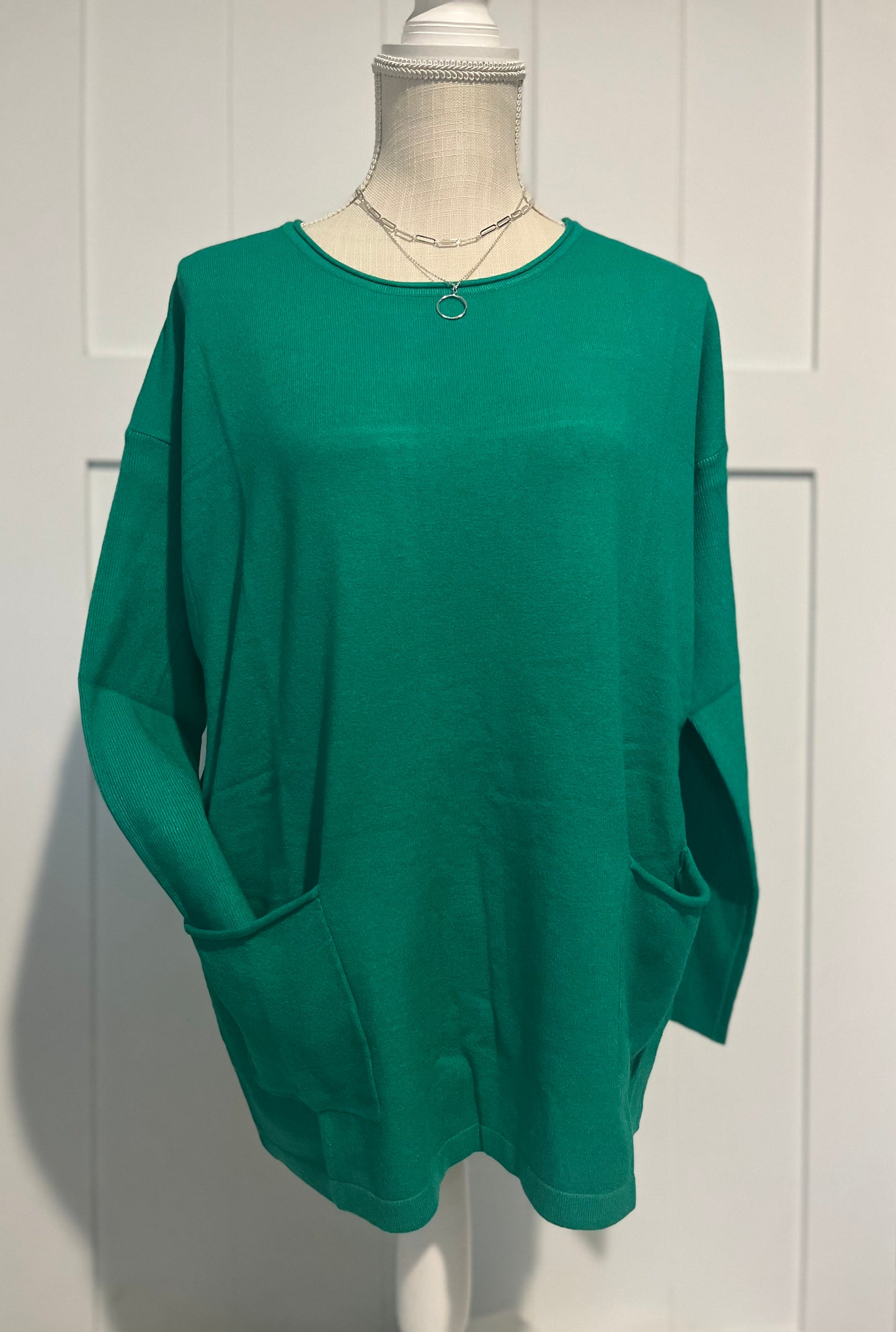 teal Marley Front Pocket Sweaters