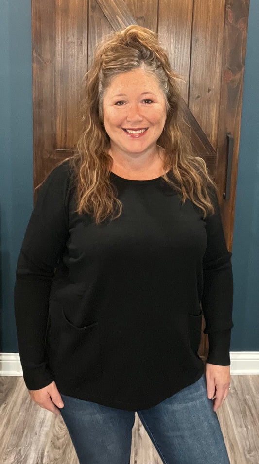 model black, Marley Front Pocket Sweaters