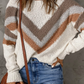 Front color Block Sweater