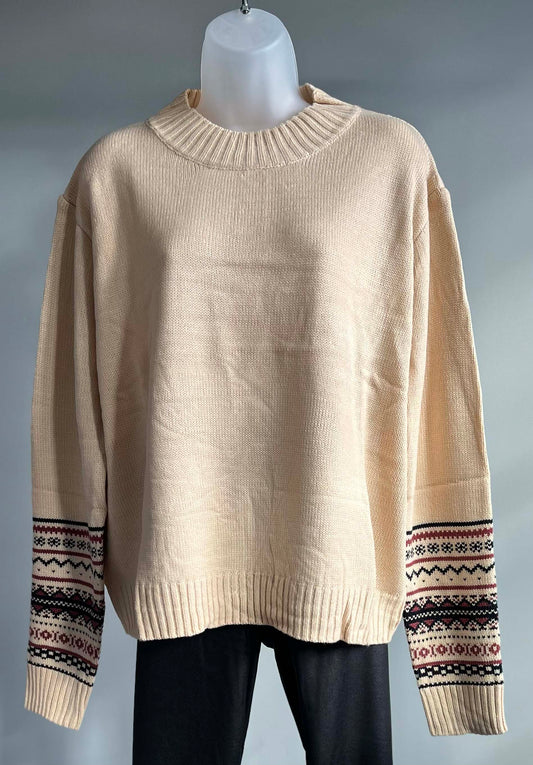 Fair Isle Sleeve Sweater