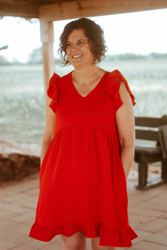 Tamara Dress red dress front